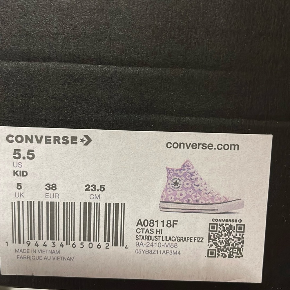 Converse WMNS A08118F
CTAS HI
STARDUST LILAC/GRAPE FIZZ.Sneakers Chuck Taylor Al - Picture 15 of 16